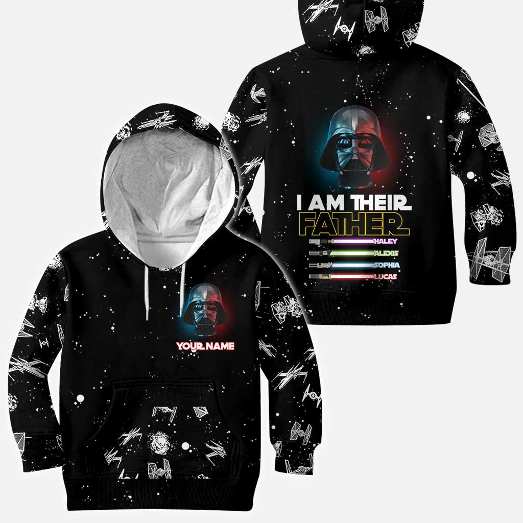 Personalized I Am Their Father Hoodie Custom Name Gift for Dad All Over Shirt GradoCreations