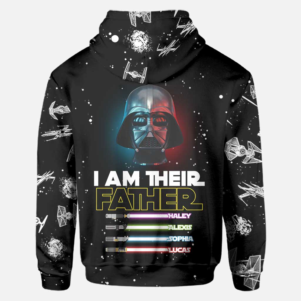 Personalized I Am Their Father Hoodie Custom Name Gift for Dad All Over Shirt GradoCreations