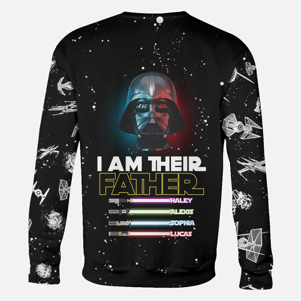 Personalized I Am Their Father Hoodie Custom Name Gift for Dad All Over Shirt GradoCreations