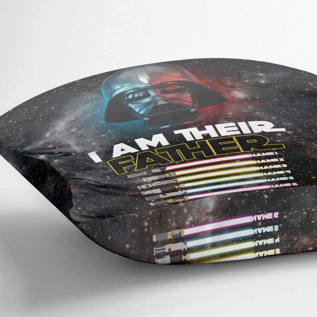 Personalized Star Wars Throw Pillow Custom Names Gift for Dad Throw Pillow GradoCreations