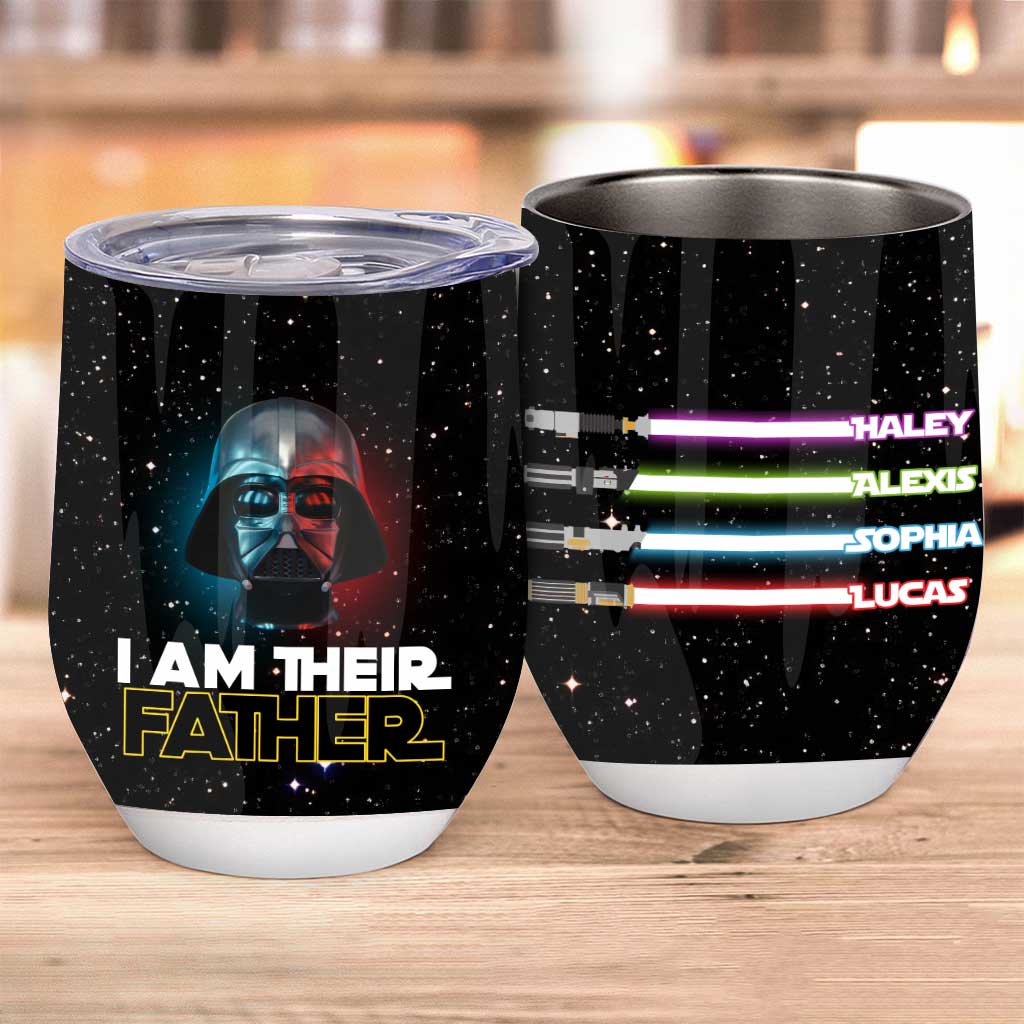 Personalized Star Wars Wine Tumbler Custom Name Gift for Dad Wine Tumbler GradoCreations