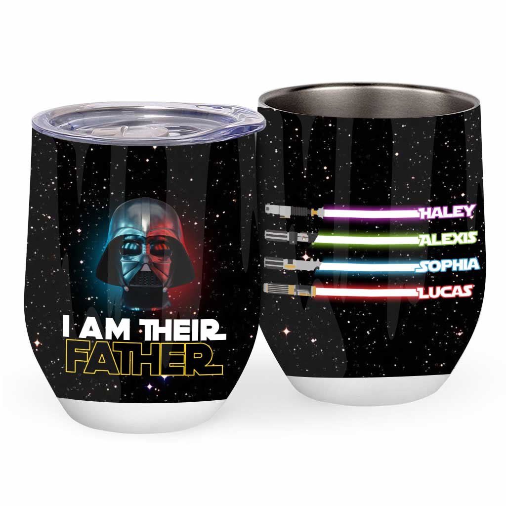 Personalized Star Wars Wine Tumbler Custom Name Gift for Dad Wine Tumbler GradoCreations