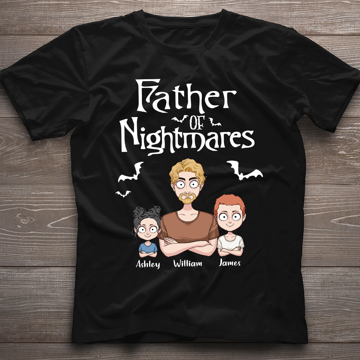 Personalized Father Of Nightmares T-Shirt & Hoodie for Dad T-shirt & Hoodie GradoCreations