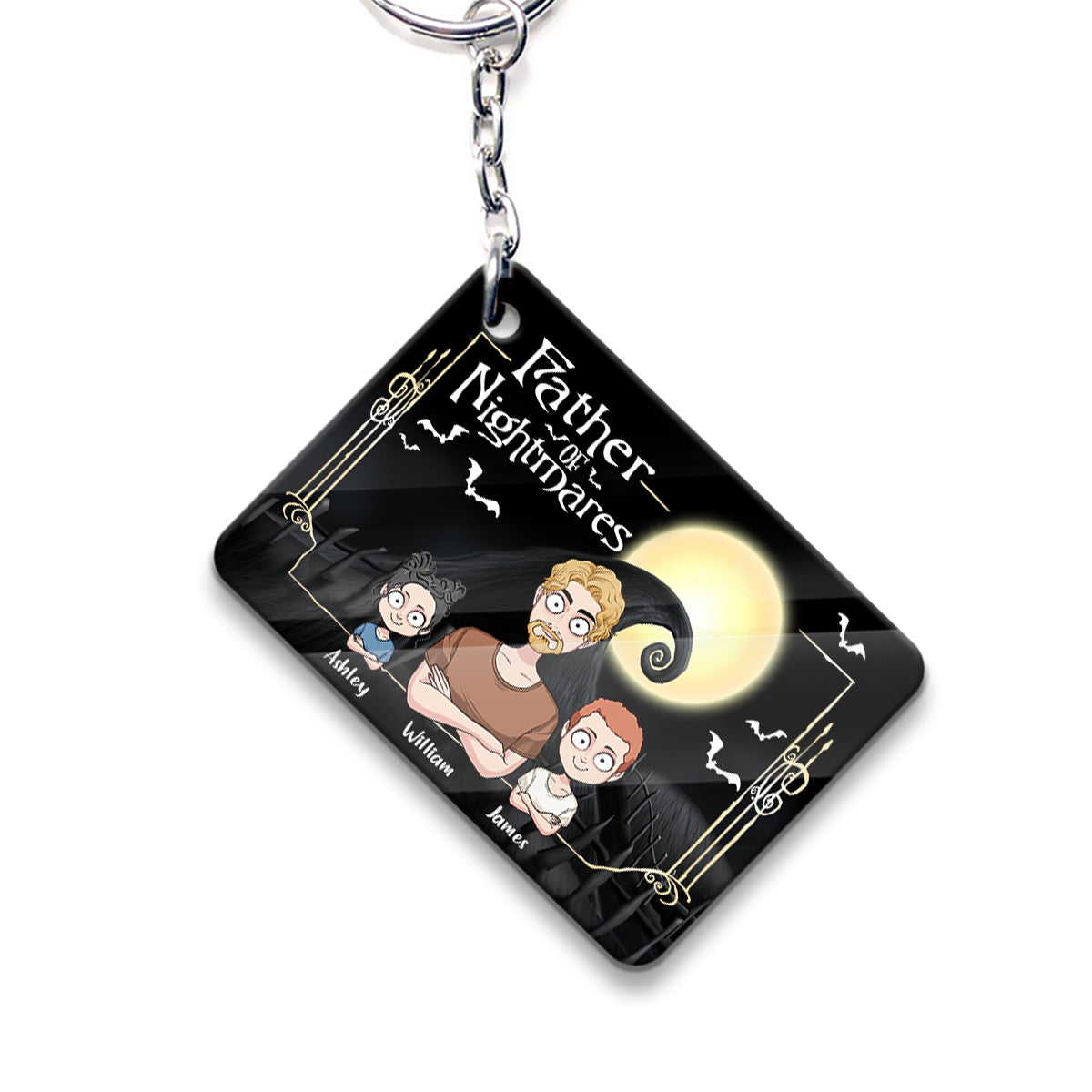 Personalized Father of Nightmares Keychain Custom Name Gift Keychain GradoCreations