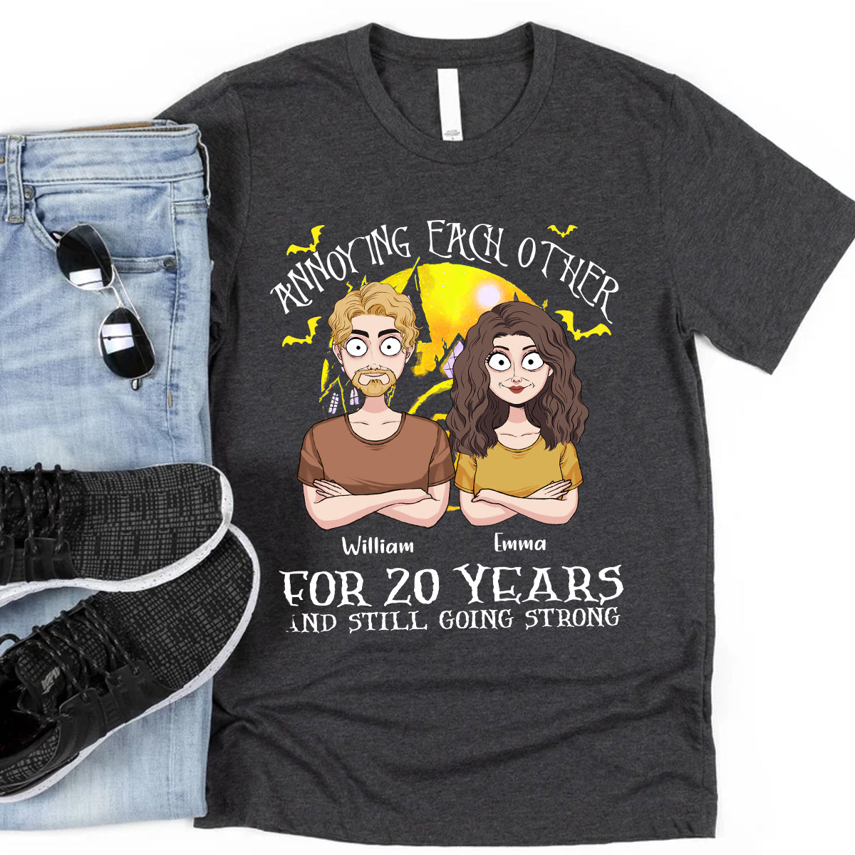 Personalized Nightmare T-shirt and Hoodie Gift for Couples T-shirt & Hoodie GradoCreations