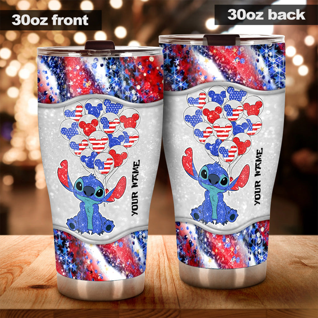 Personalized 4th of July Ohana Tumbler Custom Name Gift Tumbler GradoCreations
