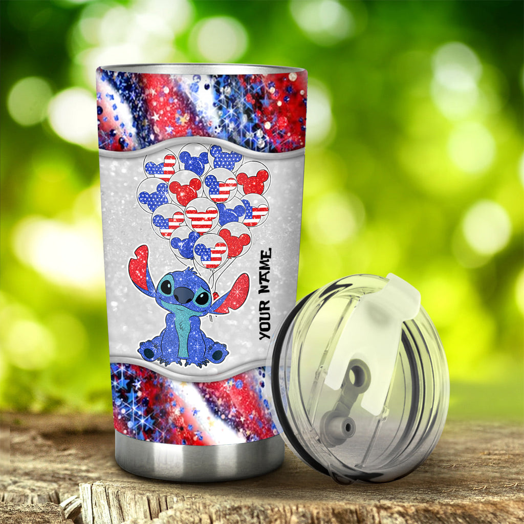 Personalized 4th of July Ohana Tumbler Custom Name Gift Tumbler GradoCreations