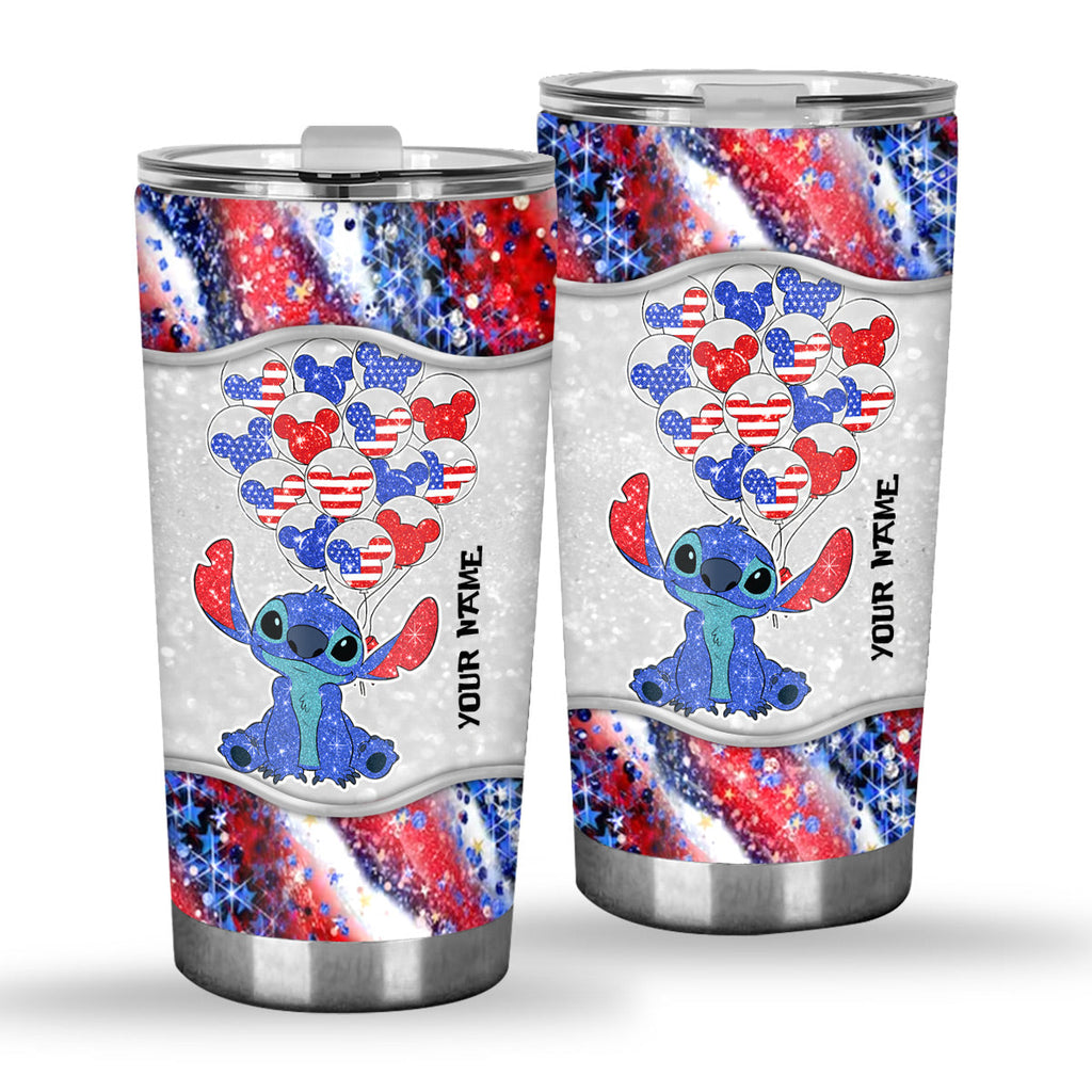 Personalized 4th of July Ohana Tumbler Custom Name Gift Tumbler GradoCreations