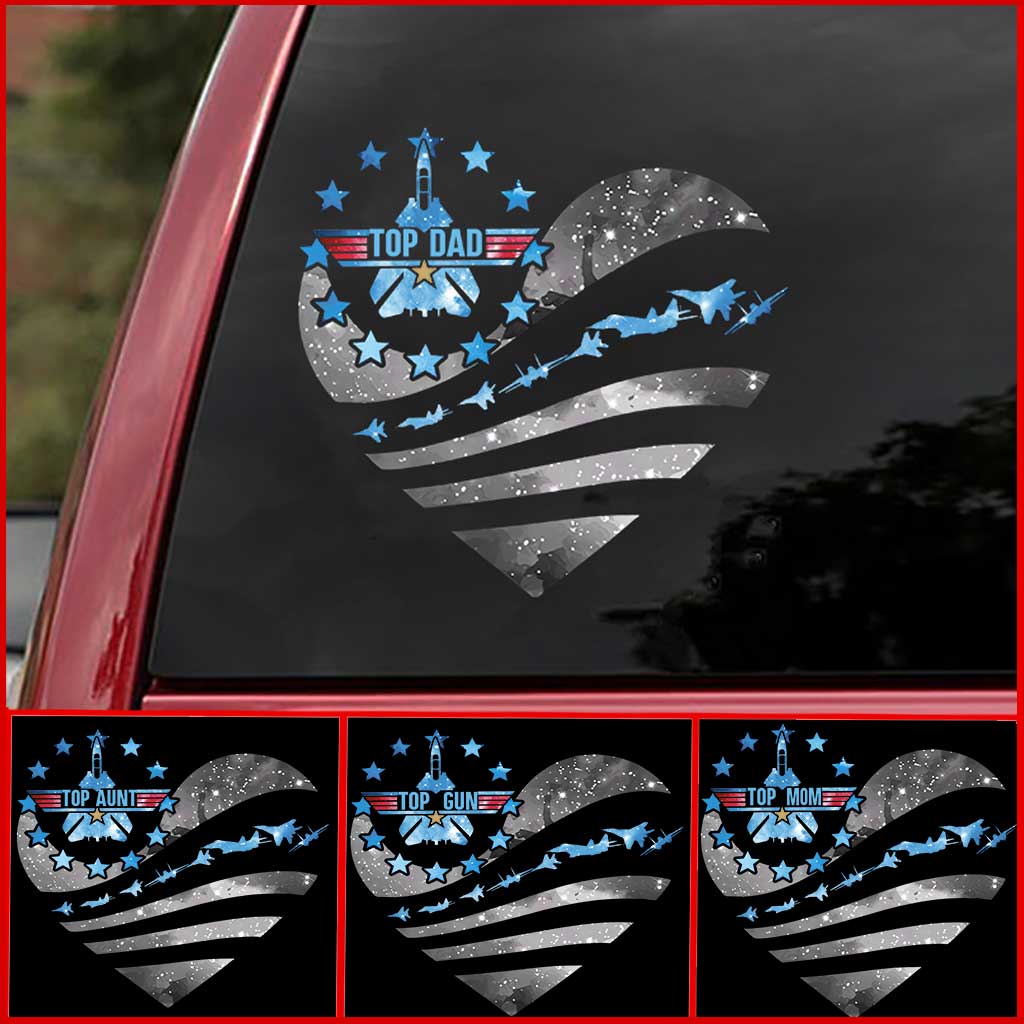 Personalized Top Dad Decal for Cars and Windows | Custom Design Decal Full GradoCreations