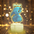 Personalized Ohana Shaped Plaque Light Base Custom Name Gift Shaped Plaque Light Base GradoCreations