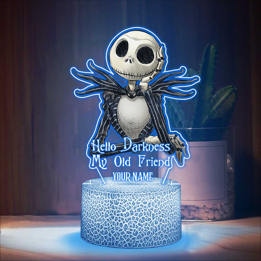 Personalized Nightmare Shaped Plaque Light Base Custom Name Gift Shaped Plaque Light Base GradoCreations