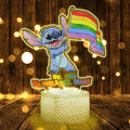 Personalized Rainbow Ohana Shaped Light Base Custom Plaque Gift for LGBT Support Shaped Plaque Light Base GradoCreations