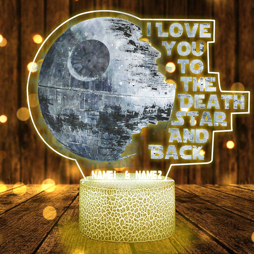 Personalized Death Star Plaque Light Base Custom Couple Gift Shaped Plaque Light Base GradoCreations