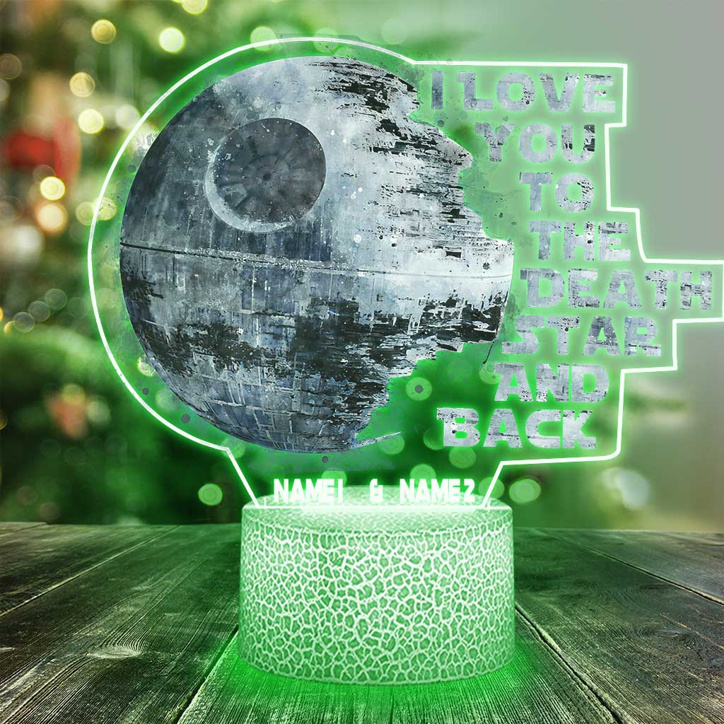 Personalized Death Star Plaque Light Base Custom Couple Gift Shaped Plaque Light Base GradoCreations