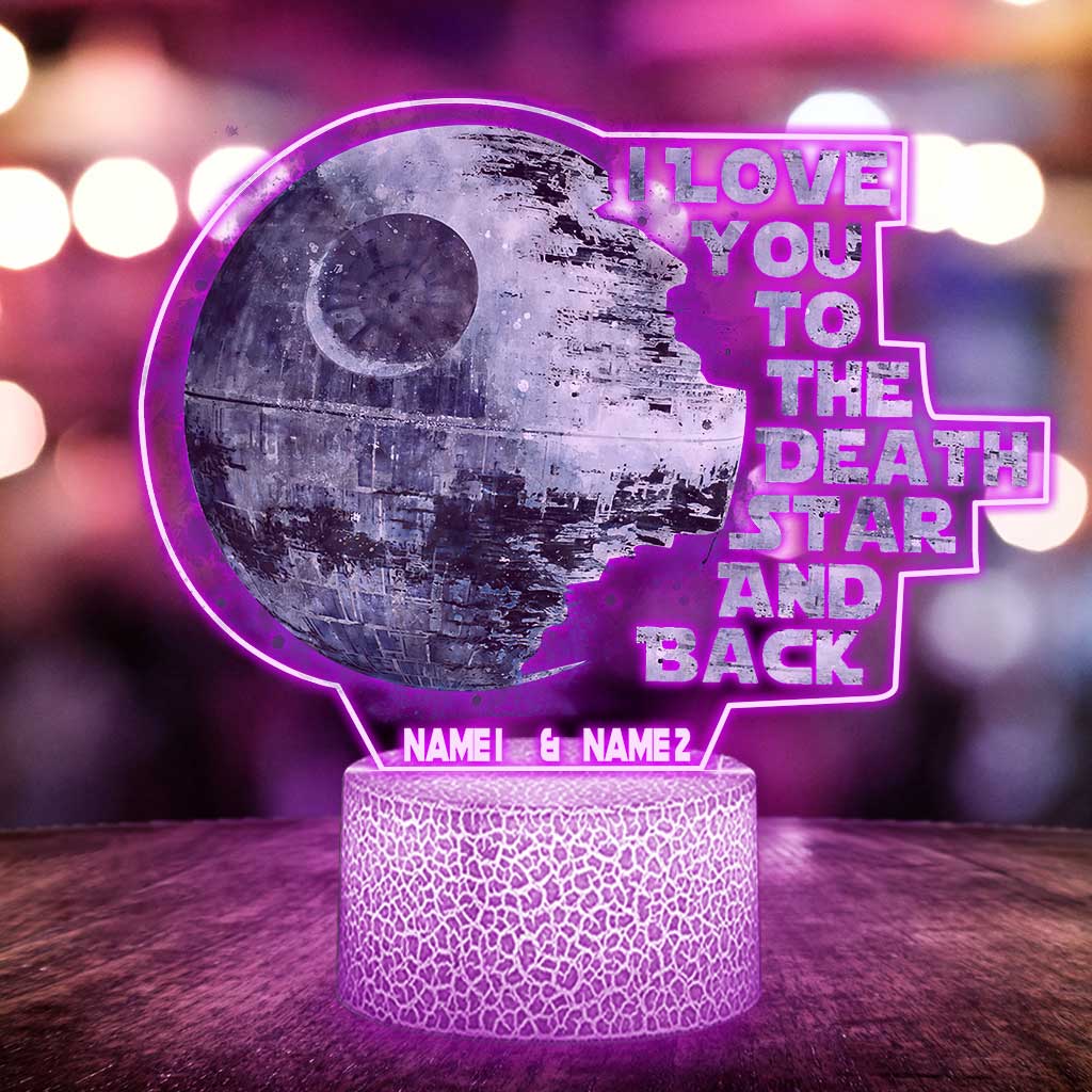 Personalized Death Star Plaque Light Base Custom Couple Gift Shaped Plaque Light Base GradoCreations