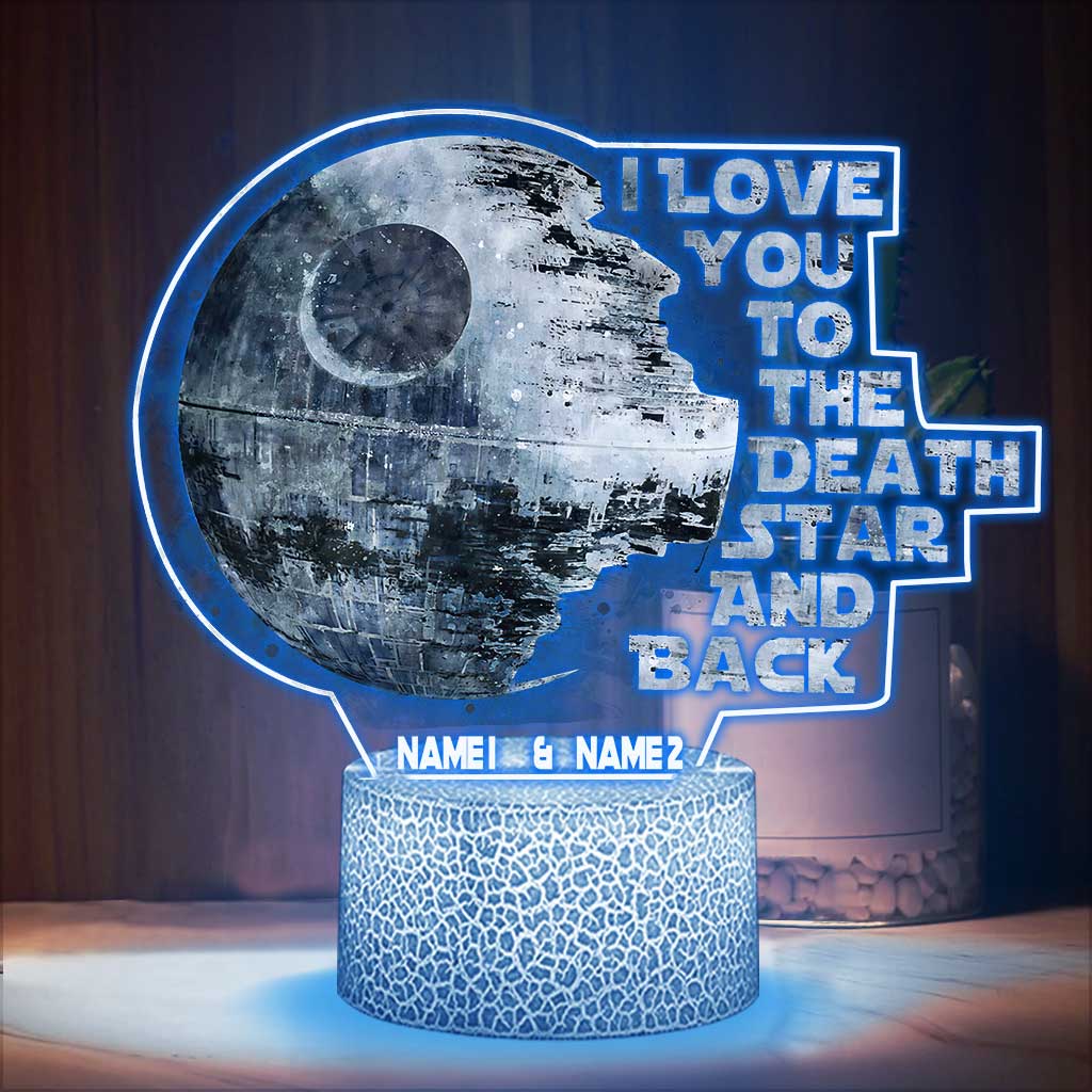 Personalized Death Star Plaque Light Base Custom Couple Gift Shaped Plaque Light Base GradoCreations
