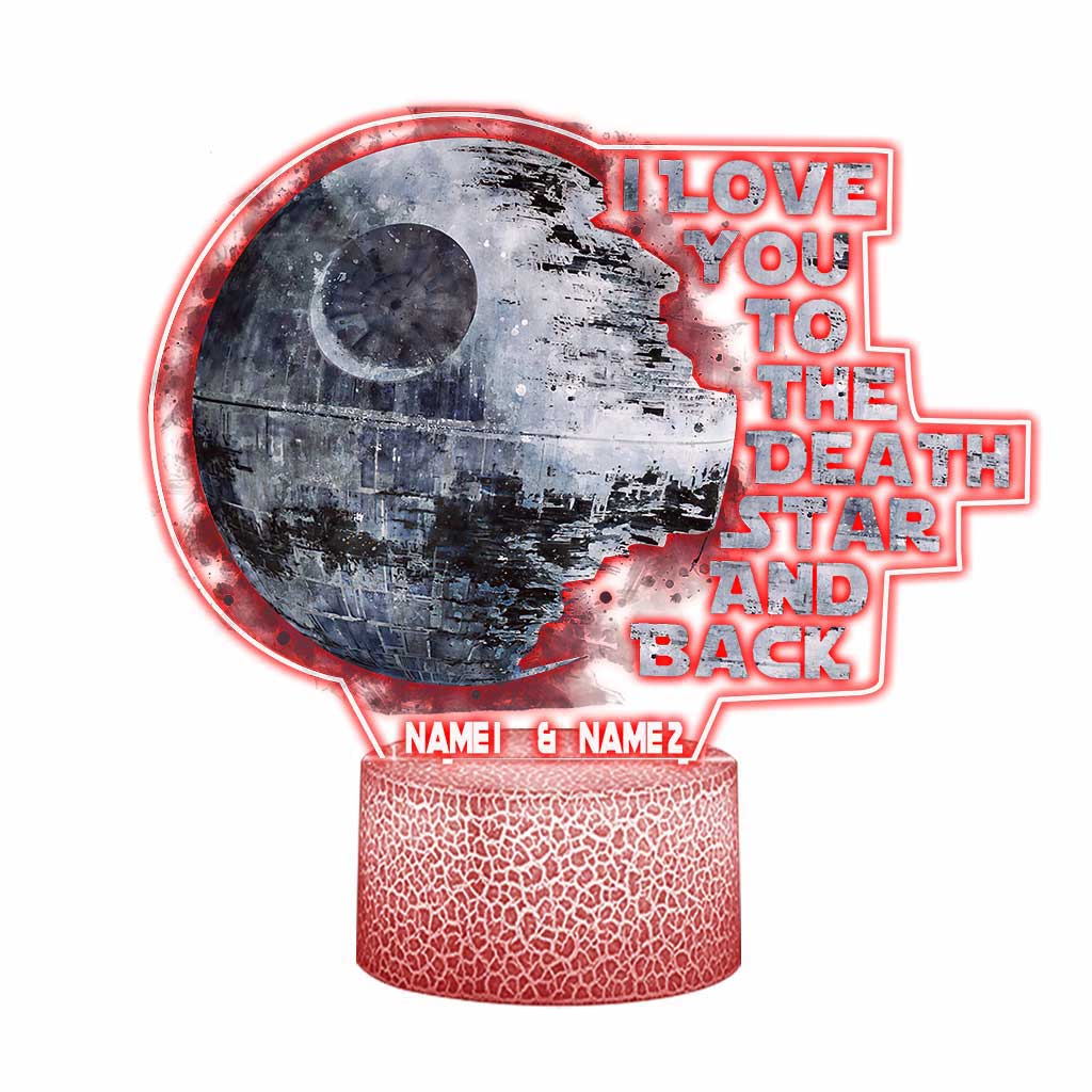 Personalized Death Star Plaque Light Base Custom Couple Gift Shaped Plaque Light Base GradoCreations