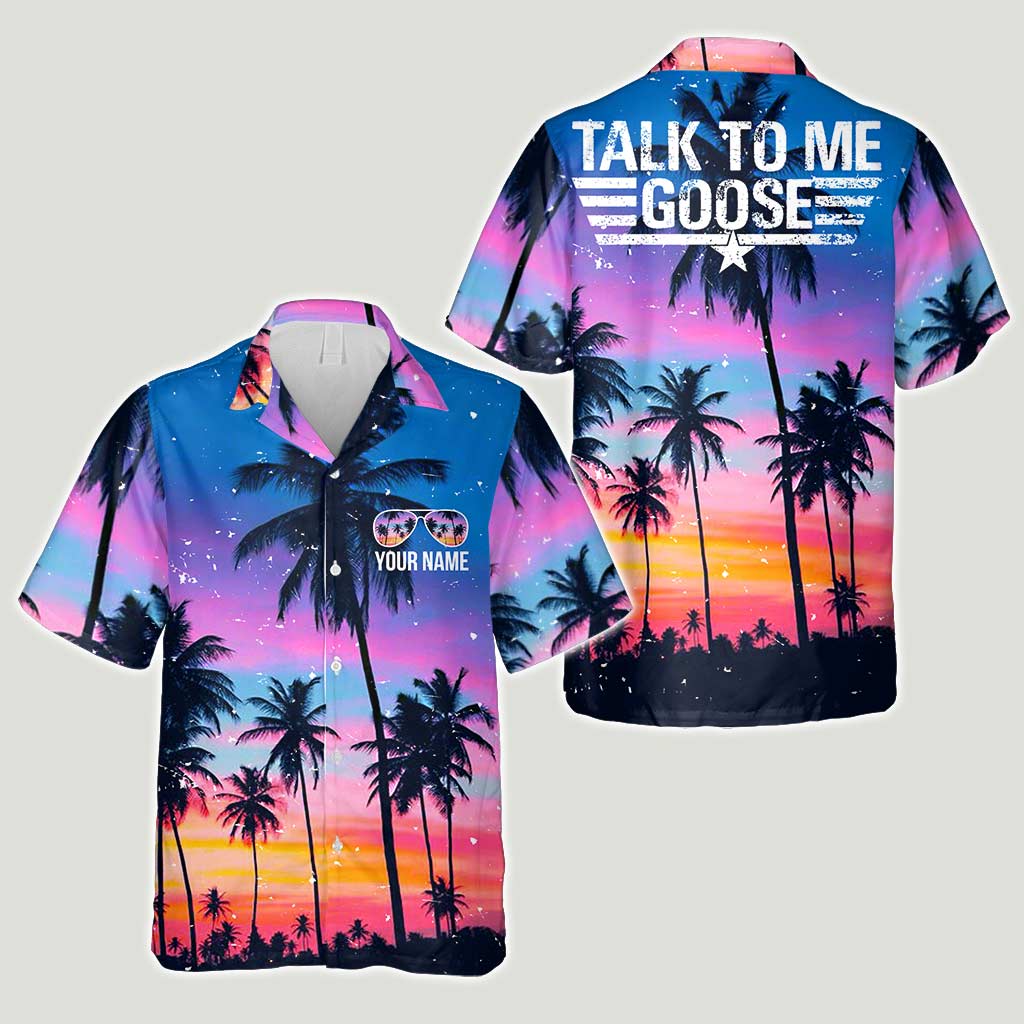 Personalized Top Gun Hawaiian Shirt Custom Name Gift Hawaiian Shirt GradoCreations