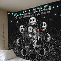 Personalized Horror Inspired Couple Wall Tapestry Custom Names Gift Wall Tapestry GradoCreations