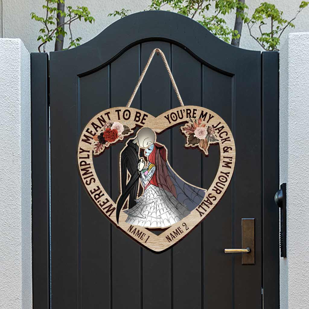 Personalized Nightmare Before Christmas Wood Sign Unique Couple Gift for Wedding Anniversary Wood Sign GradoCreations