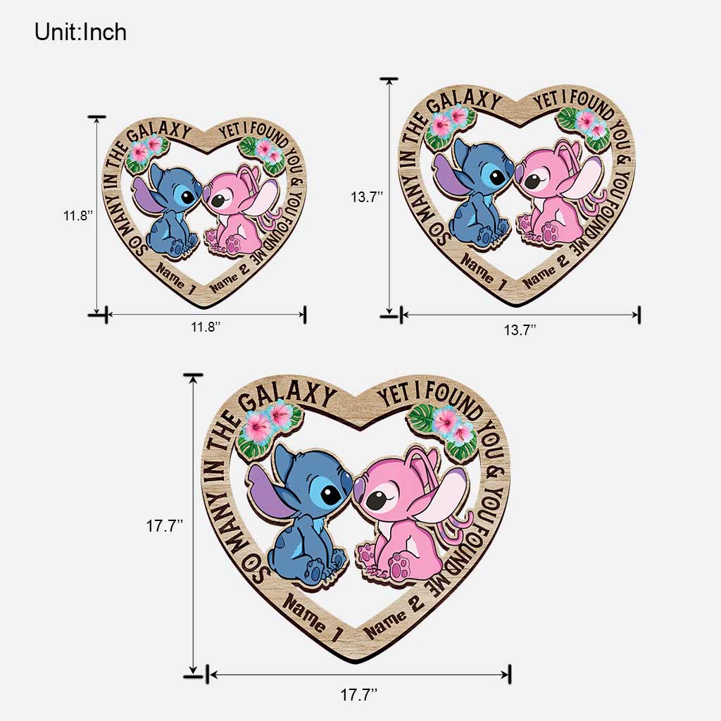 Personalized Heart-Shaped Wood Sign Custom Names Ohana Gift Wood Sign GradoCreations