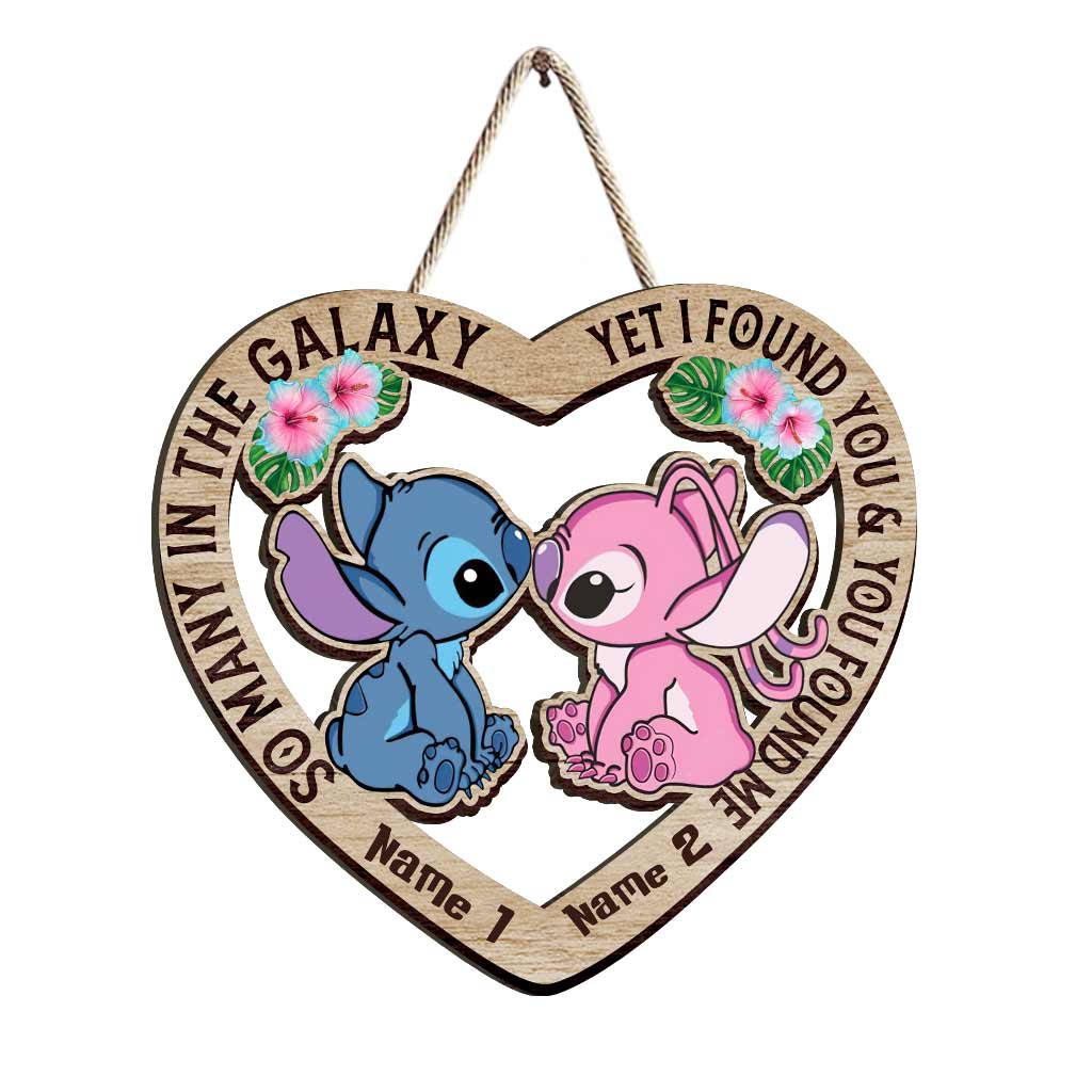 Personalized Heart-Shaped Wood Sign Custom Names Ohana Gift Wood Sign GradoCreations