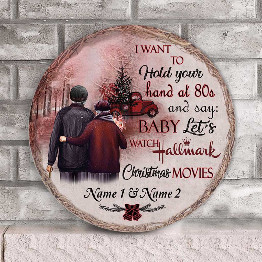 Personalized Round Wood Sign Custom Name Gift for Couples Round Wood Sign GradoCreations