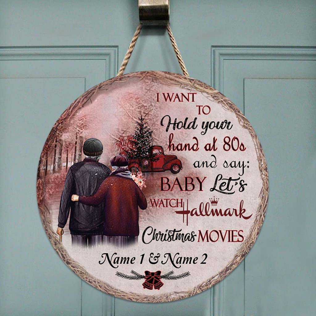 Personalized Round Wood Sign Custom Name Gift for Couples Round Wood Sign GradoCreations