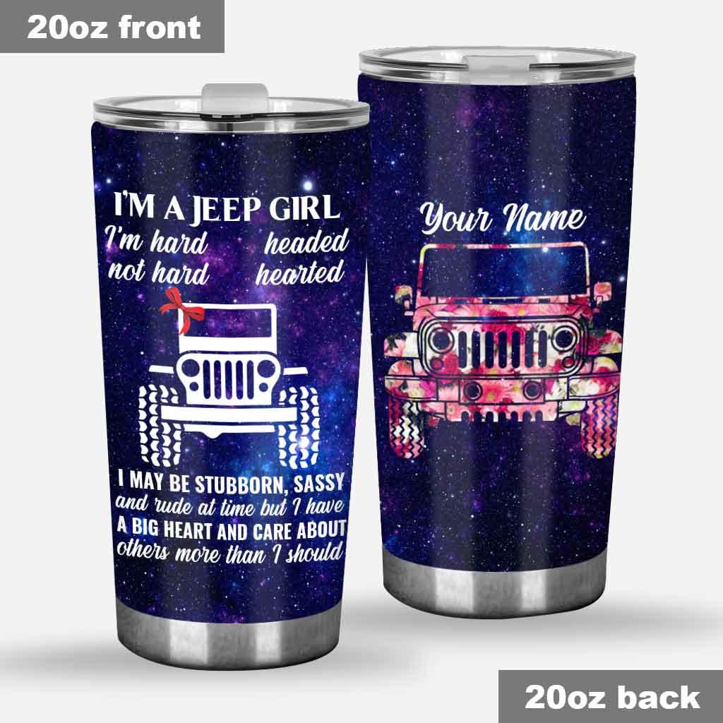 Personalized Jeep Girl Tumbler Custom Name 20oz Drinkware Gift Tumbler GradoCreations