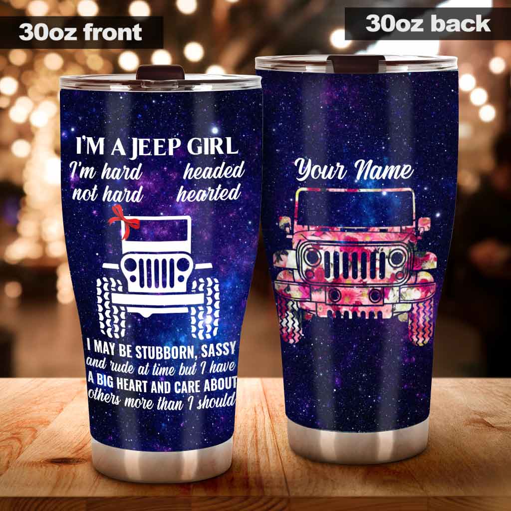 Personalized Jeep Girl Tumbler Custom Name 20oz Drinkware Gift Tumbler GradoCreations