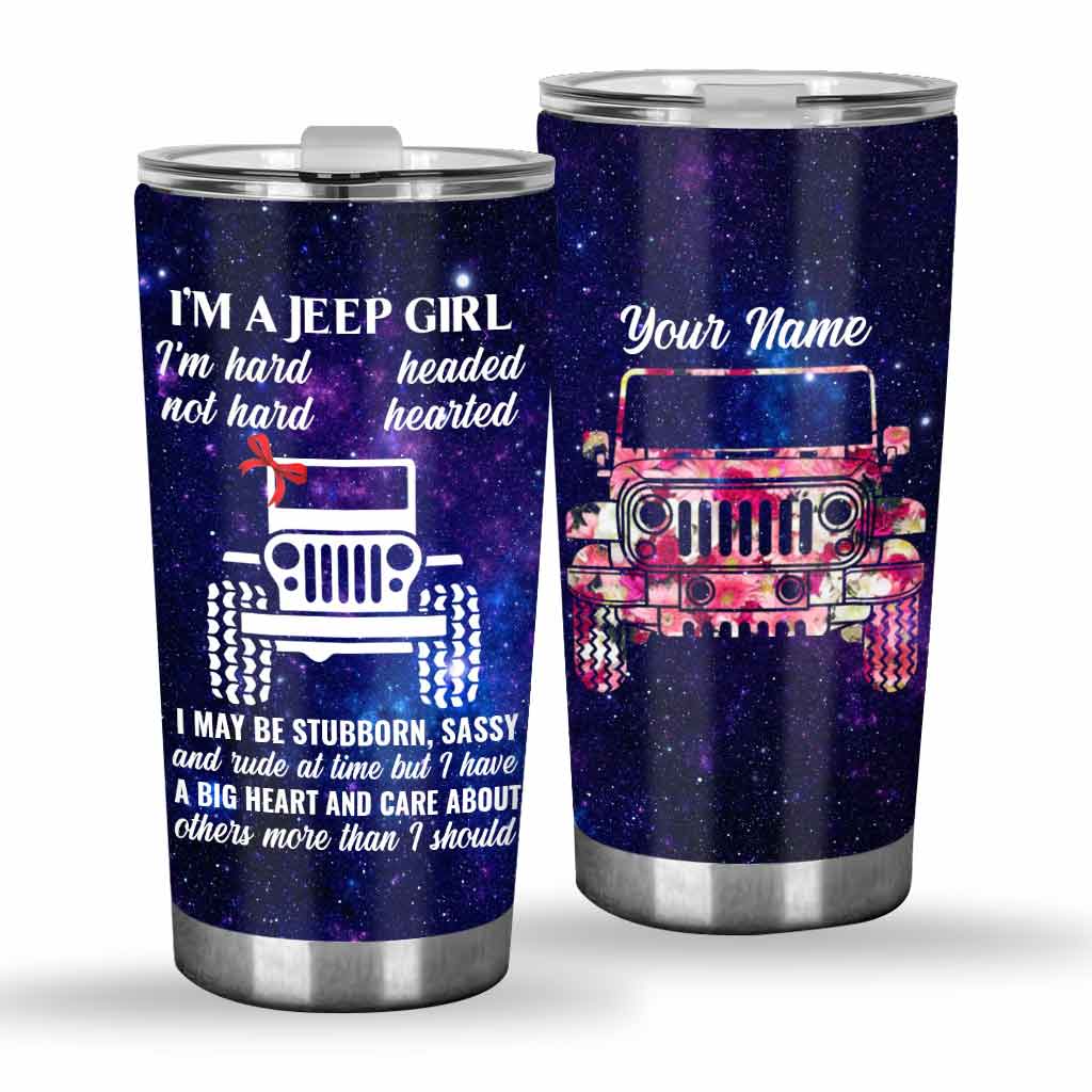 Personalized Jeep Girl Tumbler Custom Name 20oz Drinkware Gift Tumbler GradoCreations