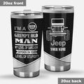 Personalized Grumpy Old Man Car Tumbler Custom Name Gift Tumbler GradoCreations