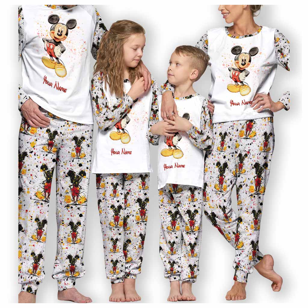 Personalized Mouse Pajamas Set Custom Name Gift for Kids Pajamas Set GradoCreations