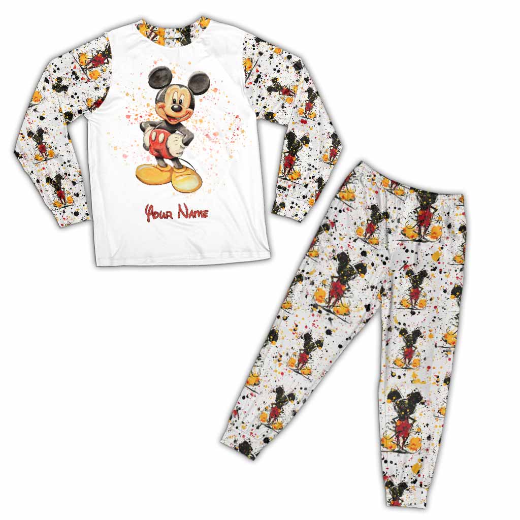 Personalized Mouse Pajamas Set Custom Name Gift for Kids Pajamas Set GradoCreations