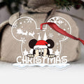 Personalized Christmas Mouse Ear Acrylic Ornament Gift One-sided Ornament GradoCreations