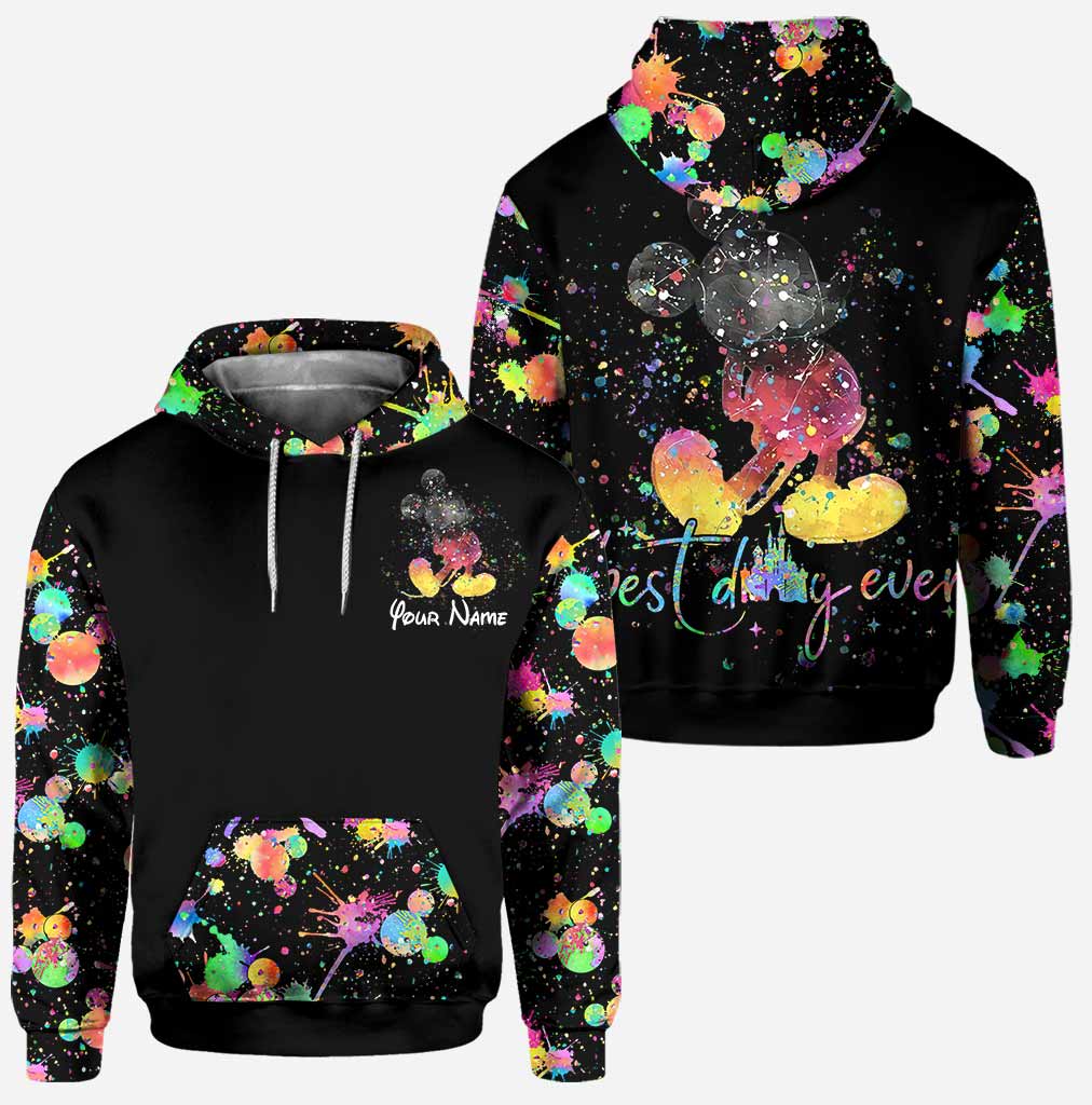 Personalized Colorful Splatter Hoodie & Leggings Set for Anniversary Gift Hoodie & Leggings GradoCreations