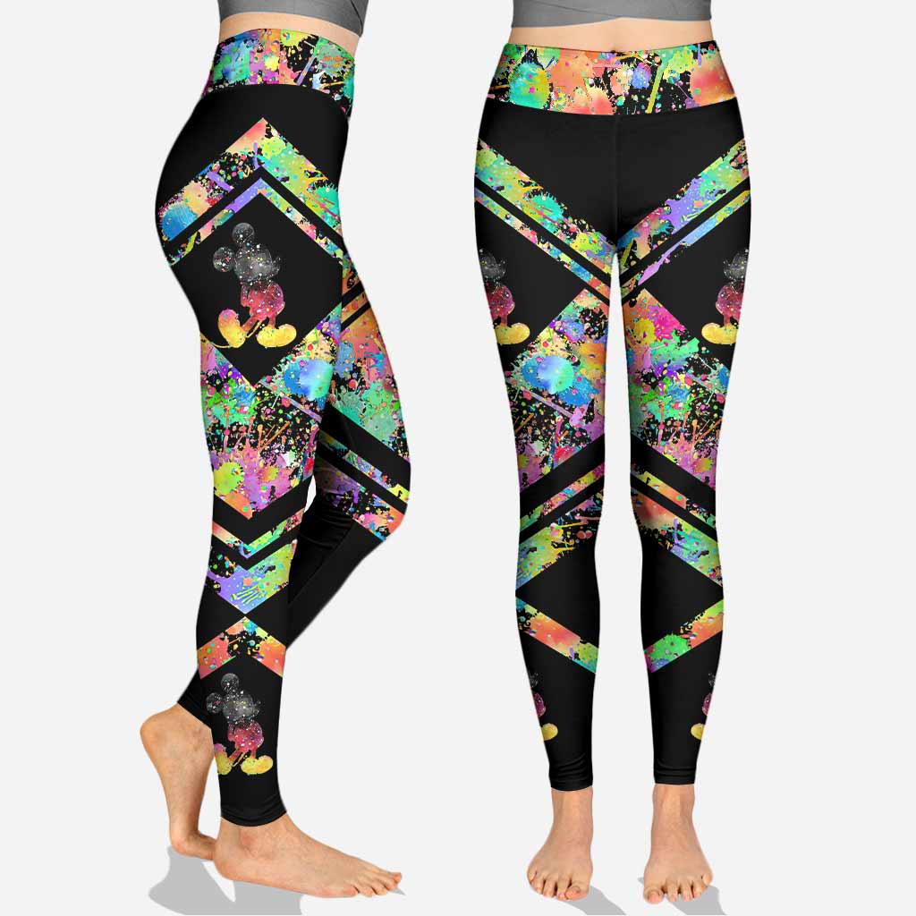 Personalized Colorful Splatter Hoodie & Leggings Set for Anniversary Gift Hoodie & Leggings GradoCreations