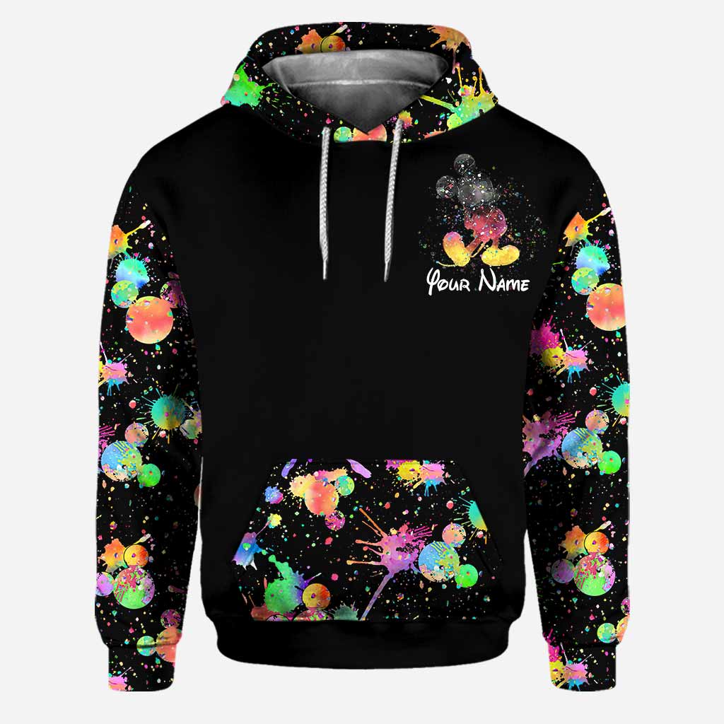 Personalized Colorful Splatter Hoodie & Leggings Set for Anniversary Gift Hoodie & Leggings GradoCreations