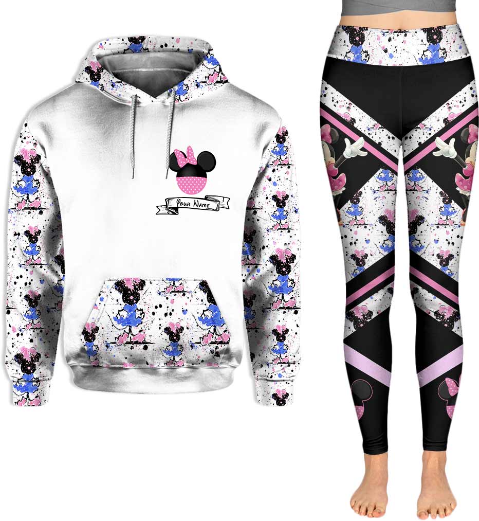 Personalized Mouse Ears Hoodie and Leggings Set for Kids Birthday Gift Hoodie & Leggings GradoCreations