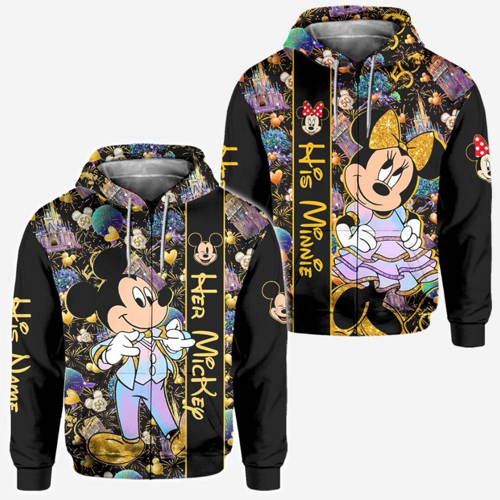 Personalized All Over T-shirt and Hoodie for Couples | Engagement Gift All Over Shirt GradoCreations