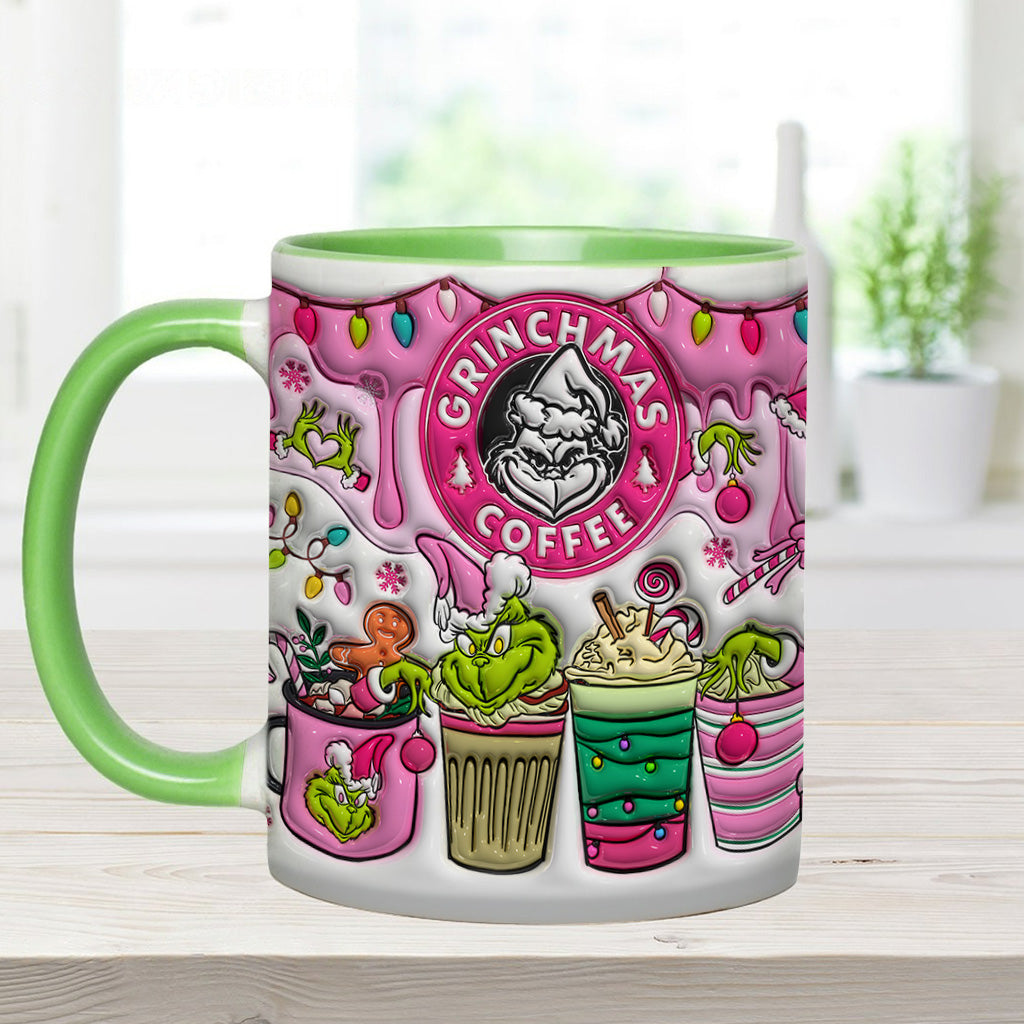 Personalized Grinchmas Coffee Accent Mug Custom Gift for Christmas Accent Mug GradoCreations