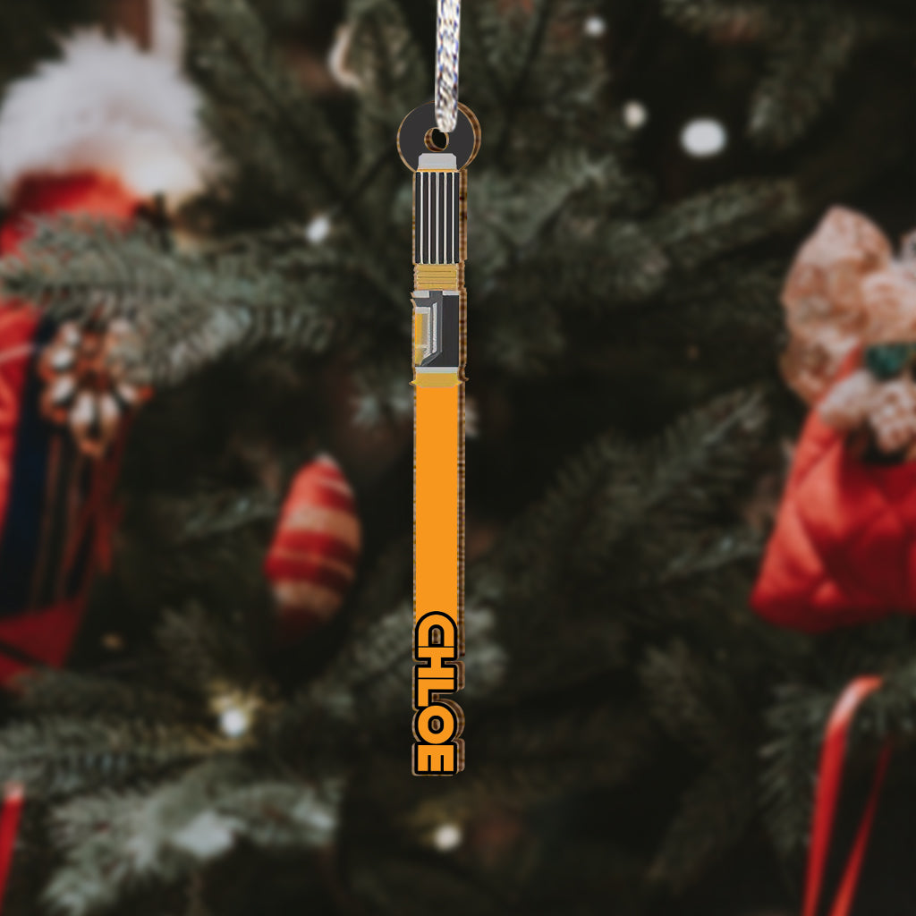 Personalized Star Wars Lightsaber Ornament Custom Name Christmas Gift One-sided Ornament GradoCreations