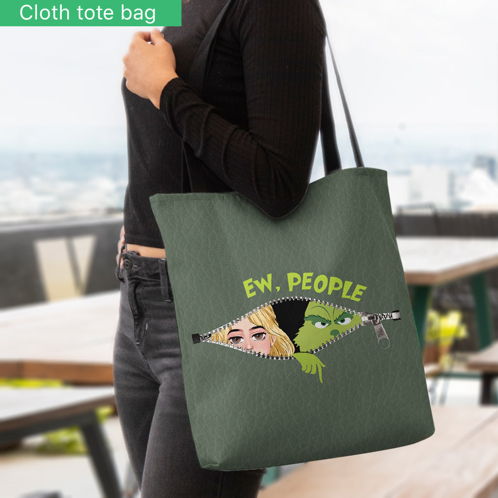 Personalized Ew People Tote Bag Custom Name Gift for Christmas Tote Bag GradoCreations