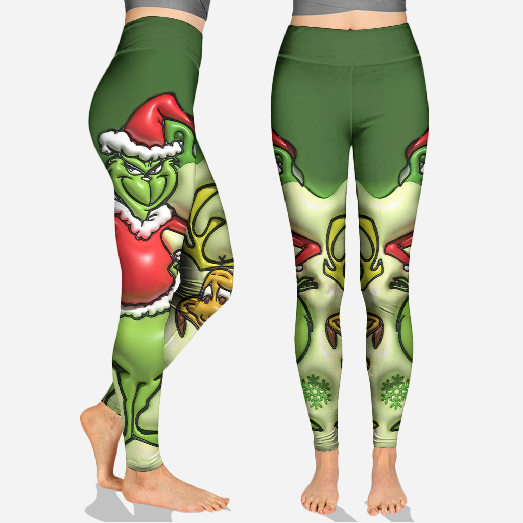 Personalized Grinch Hoodie & Leggings Set Custom Name Gift for Christmas Hoodie & Leggings GradoCreations