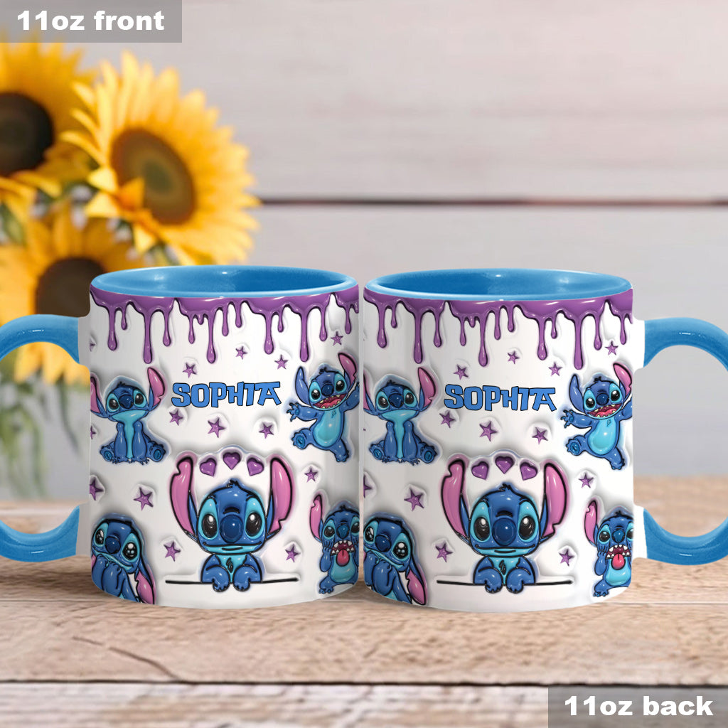 Personalized Ohana Accent Mug Custom Name Gift for Family Accent Mug GradoCreations