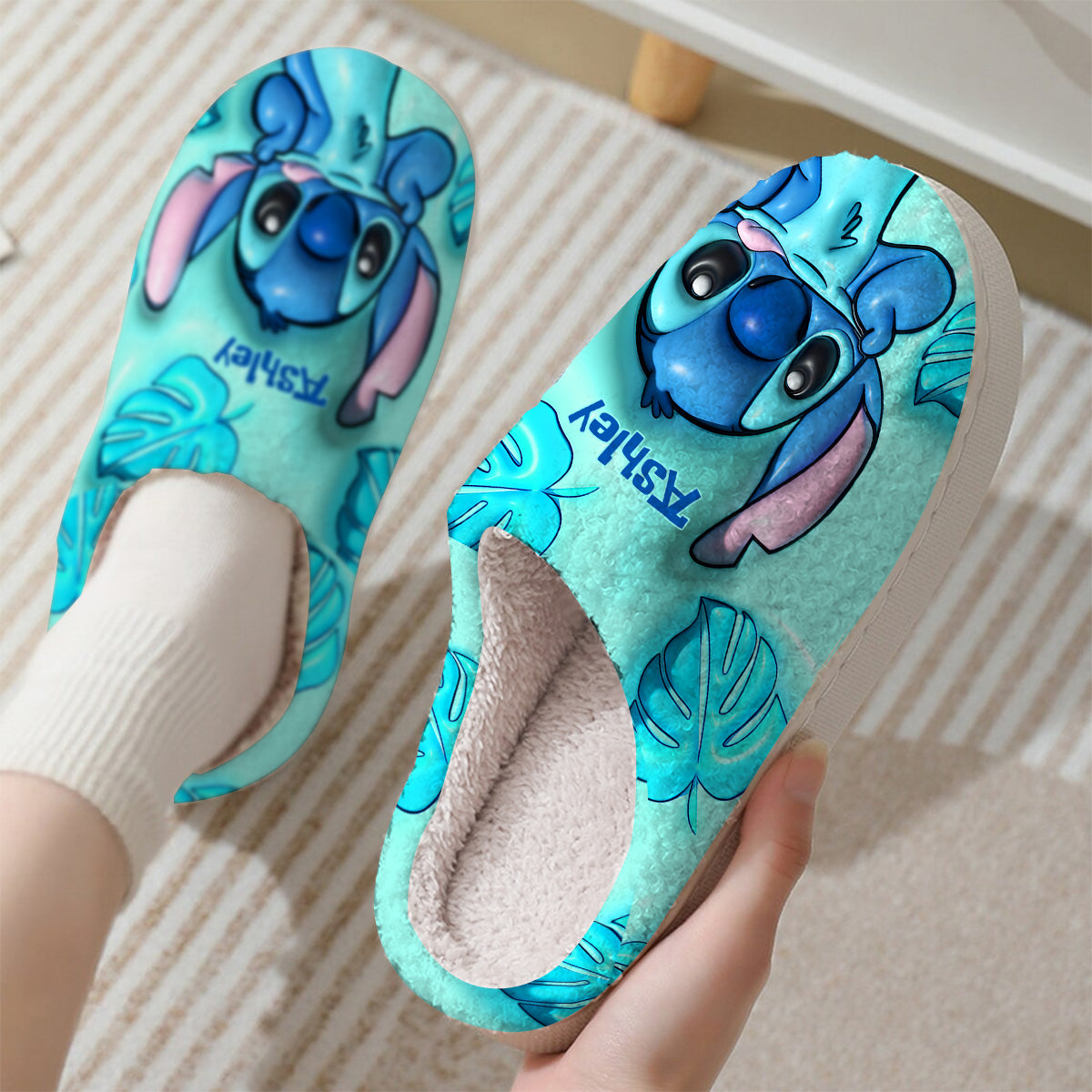 Personalized Ohana Slippers Custom Name Gift for Her Slippers GradoCreations