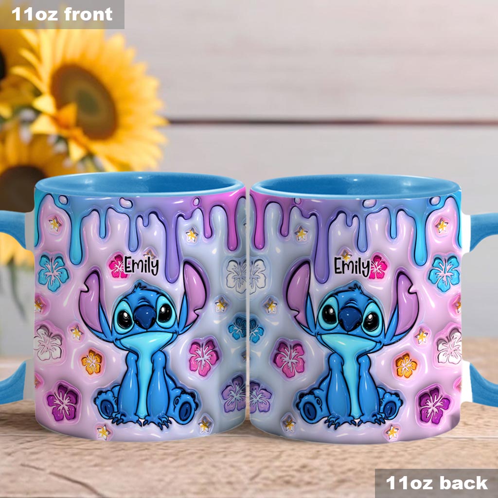 Personalized Ohana Accent Mug Custom Name Gift for Family Accent Mug GradoCreations