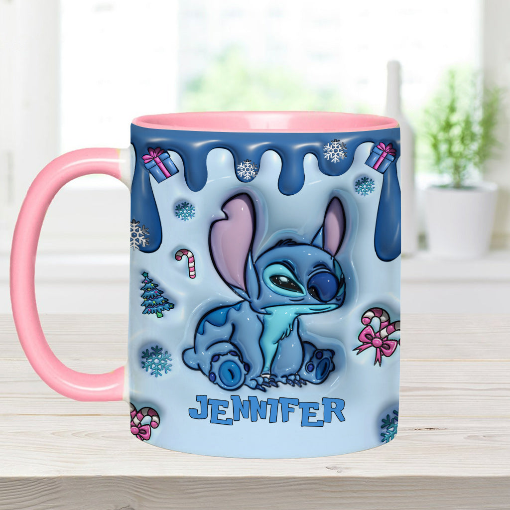 Personalized Ohana Accent Mug Custom Name Birthday Gift Accent Mug GradoCreations