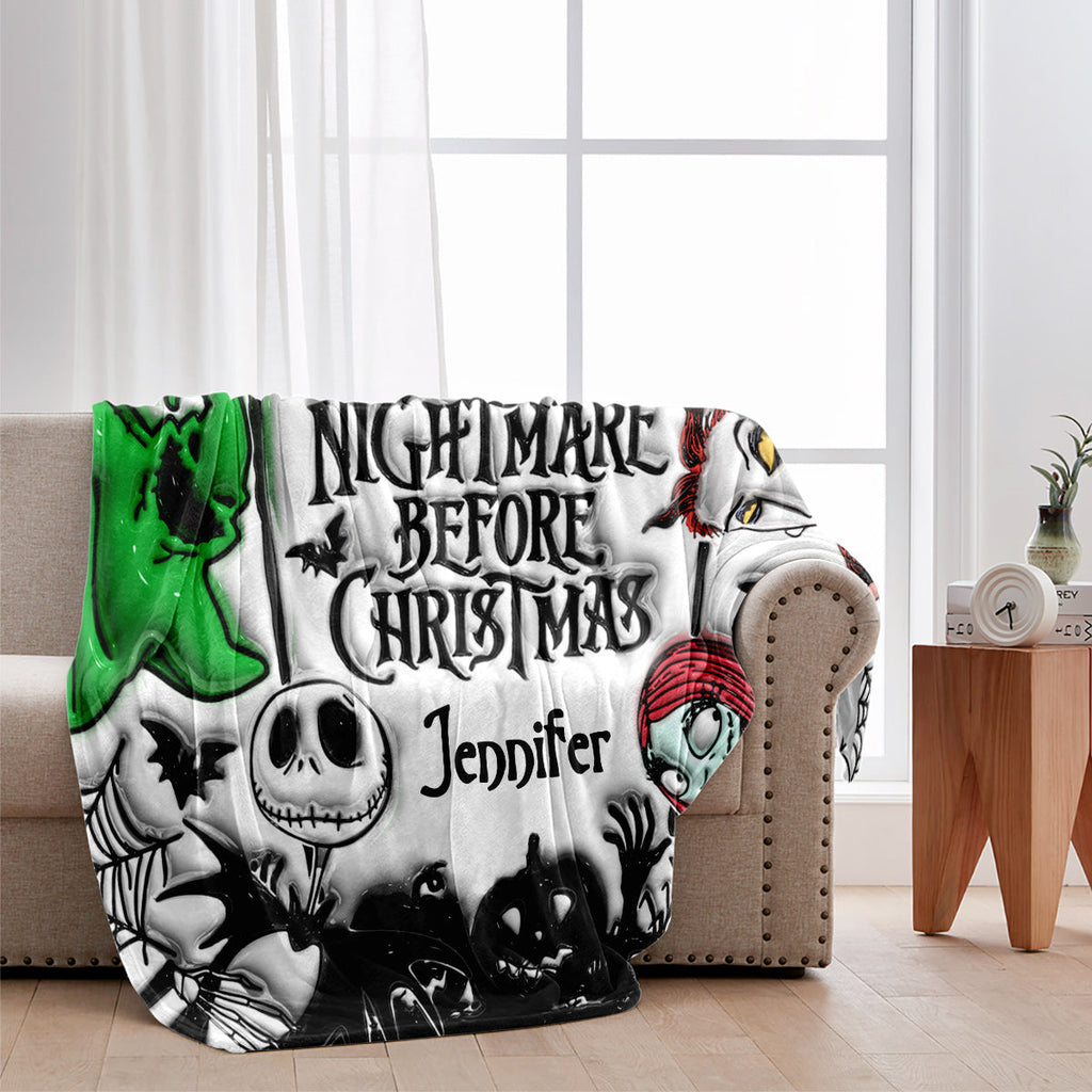 Personalized Nightmare Before Christmas Blanket Gift for Kids Blanket GradoCreations