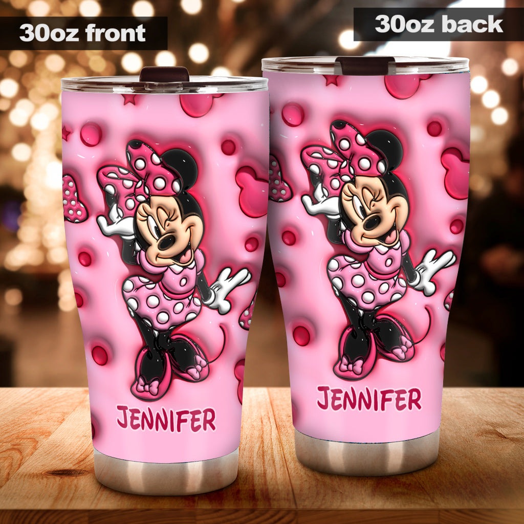 Personalized Cute Mouse Tumbler Custom Name Gift for Her Tumbler GradoCreations